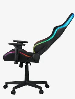 Gamestoel RANUM met LED zwart kunstleer/zwart