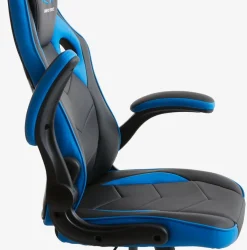 Gamestoel VOJENS zwart/blauw kunstleer/mesh