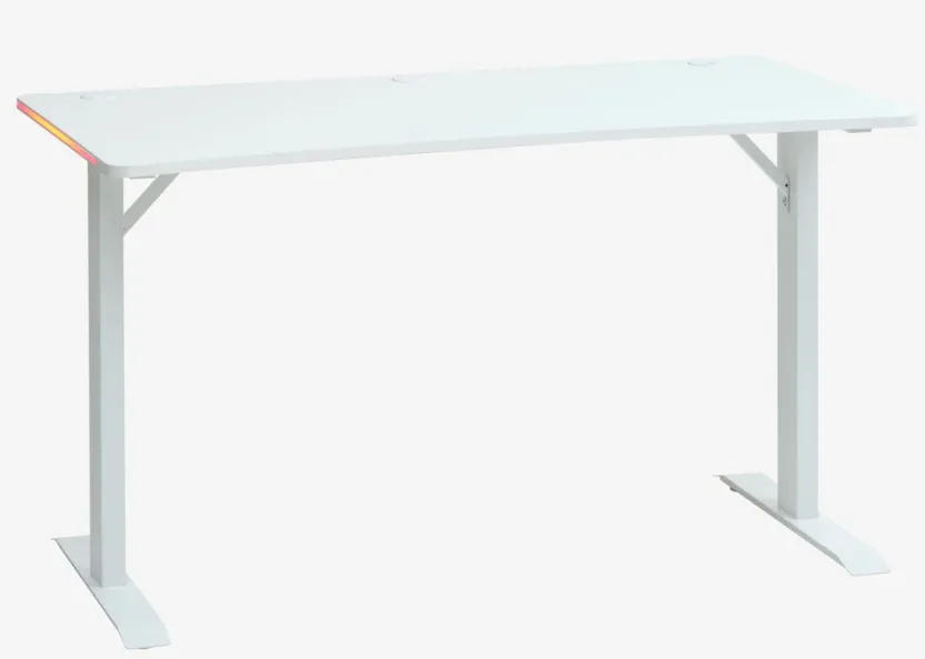 Gamingbureau HALBJERG 65x135 met LED wit