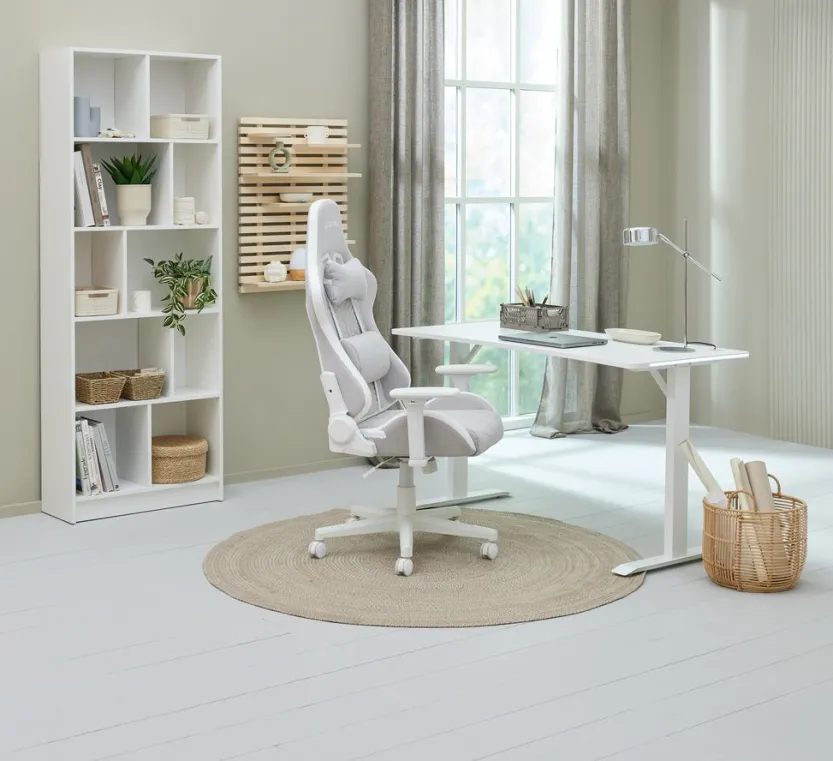 Gamingbureau HALBJERG 65x135 met LED wit