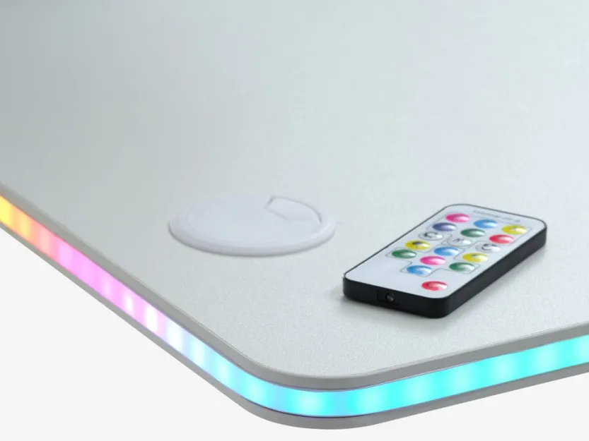 Gamingbureau HALBJERG 65x135 met LED wit