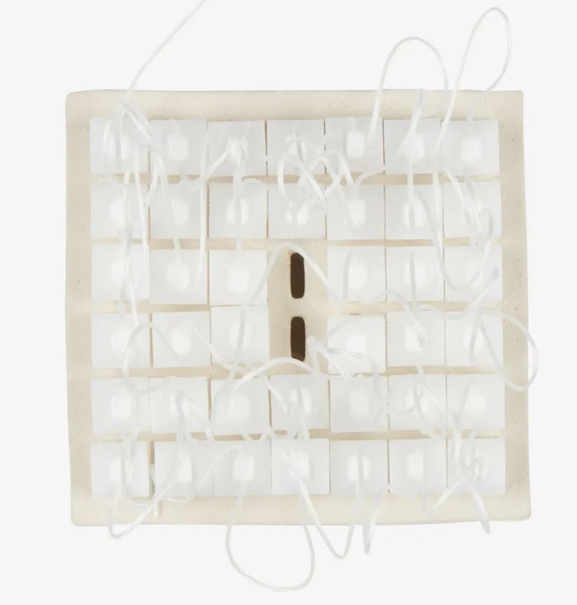 Glijders met koord FIXI 40 stuks wit