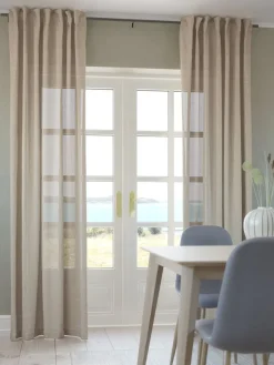 Gordijn AGA 1x140x300 linnenlook kaki