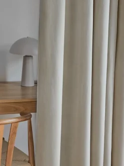 Gordijn AUSTRA 1x140x300 fluweel beige