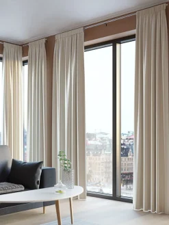 Gordijn AUSTRA 1x140x300 fluweel beige