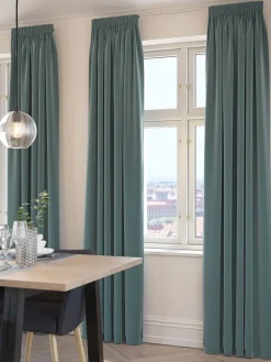 Gordijn AUSTRA 1x140x300 fluweel groen