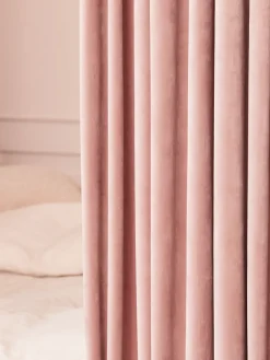 Gordijn AUSTRA 1x140x300 fluweel roze