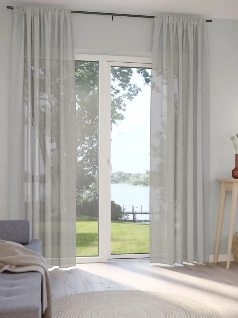 Gordijn BASSHOLMEN 1x140x245 lichtgrijs