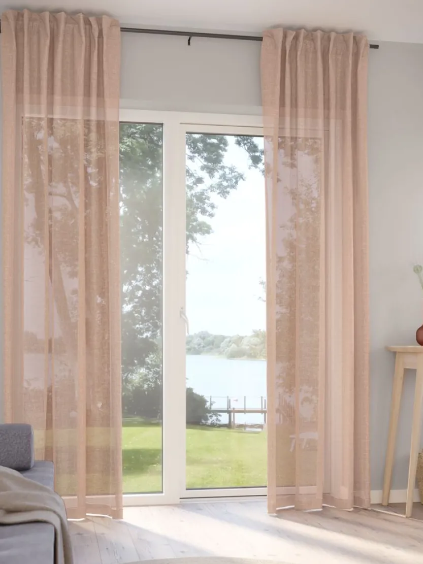 Gordijn FONNA 1x140x245 oud roze