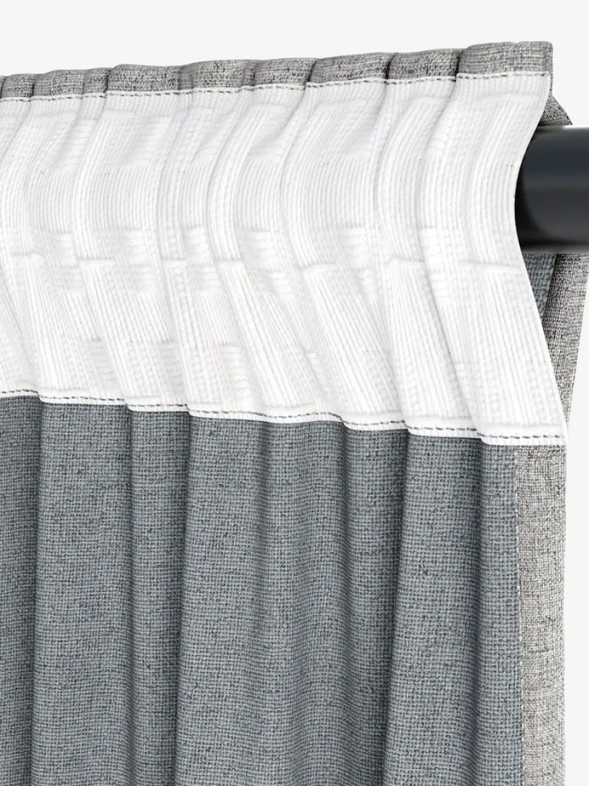 Gordijn LEKA 1x140x300 verduisterend grijs