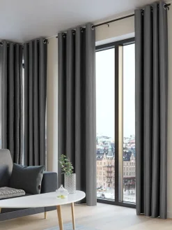 Gordijn TOTAK 1x140x300 corduroy grijs