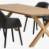 GRIBSKOV L230 tafel eiken + 4 ADSLEV stoelen antraciet