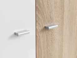 Halmeubel BELLE 2 deuren wit/eiken