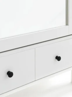 Halmeubel TERPET met spiegel wit