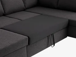 Hoekbank MARSLEV donkergrijze stof