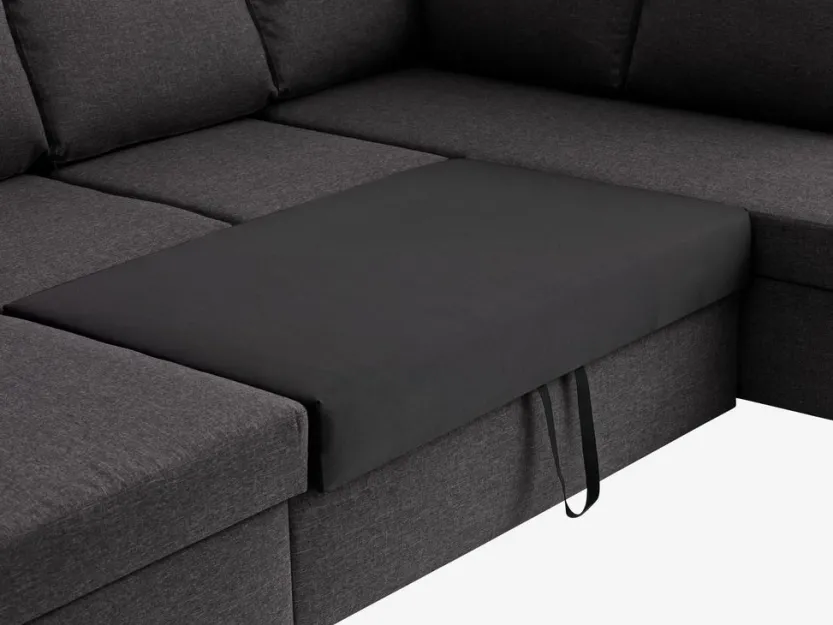 Hoekbank MARSLEV donkergrijze stof