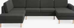 Hoekbank SVALBARD links donkergrijs