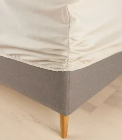 Hoeslaken TINE satijn 90x200x35 beige