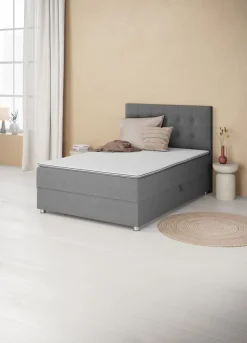 Hoofdbord 140x122 H70 gecapitonneerd grijs-23