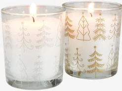 Kaars AMETRIN Ø6xH7cm glas assorti