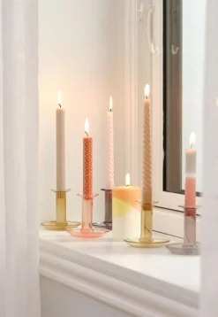 Kaars BALDUR H25cm kaki 4 stuks