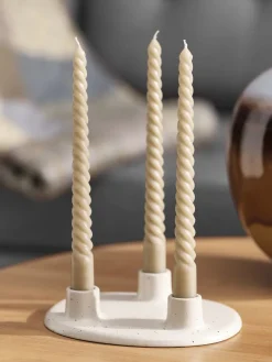 Kaars BALDUR H25cm kaki 4 stuks