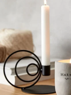 Kaars BOSSE Ø8xH9cm lichtgrijs