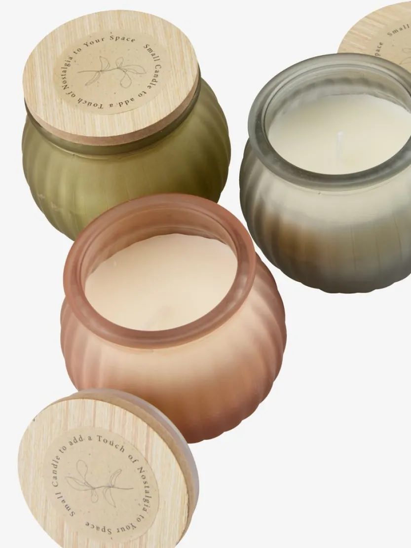 Kaars JARLE Ø6xH6cm met deksel assorti