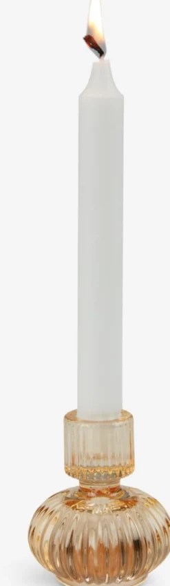 Kandelaar FRODE Ø8xH9 cm geel