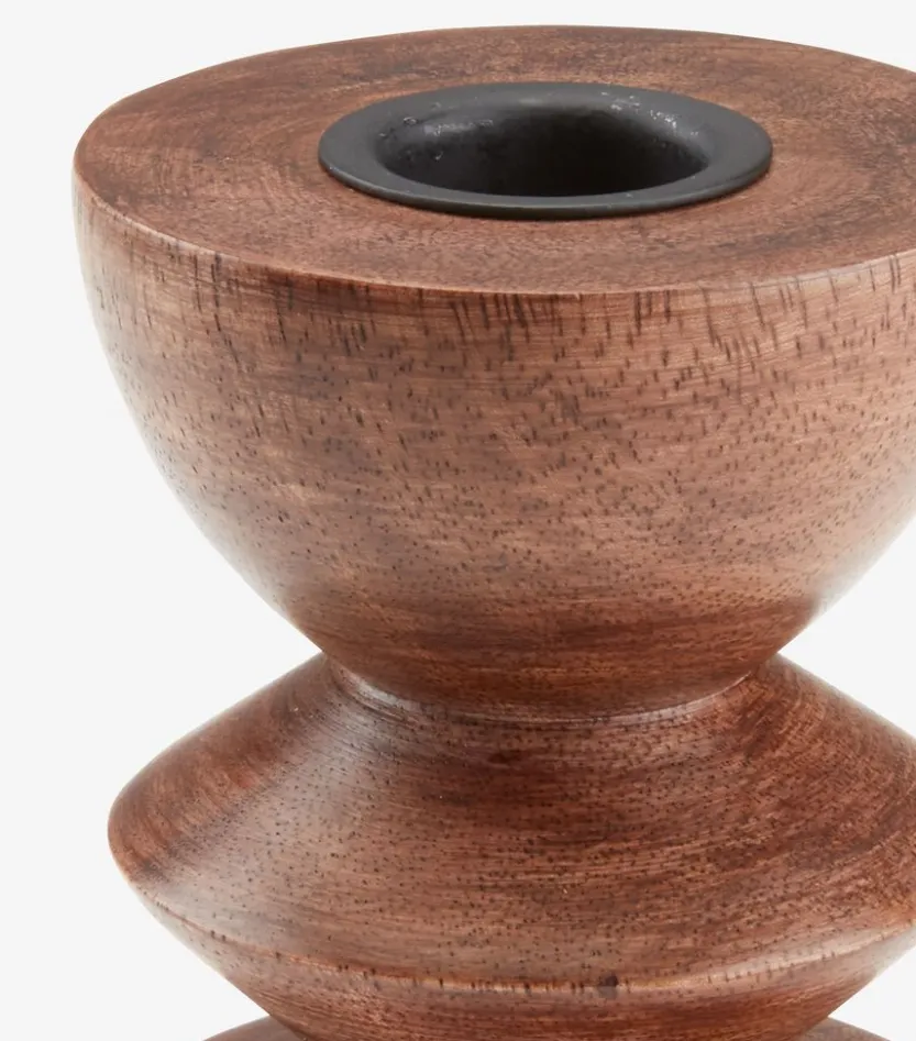 Kandelaar JANUS Ø9xH14 cm bruin