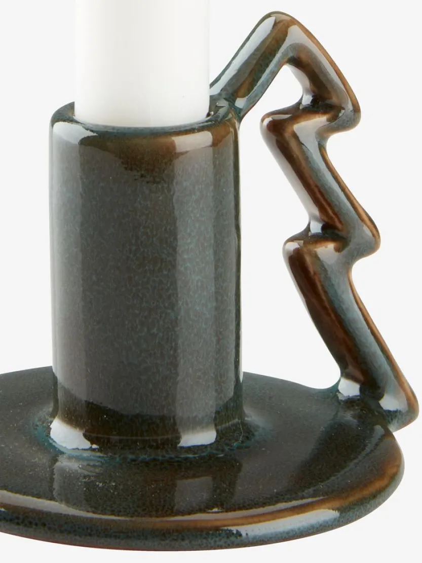 Kandelaar STILBIT B10xL9xH8cm steengoed groen