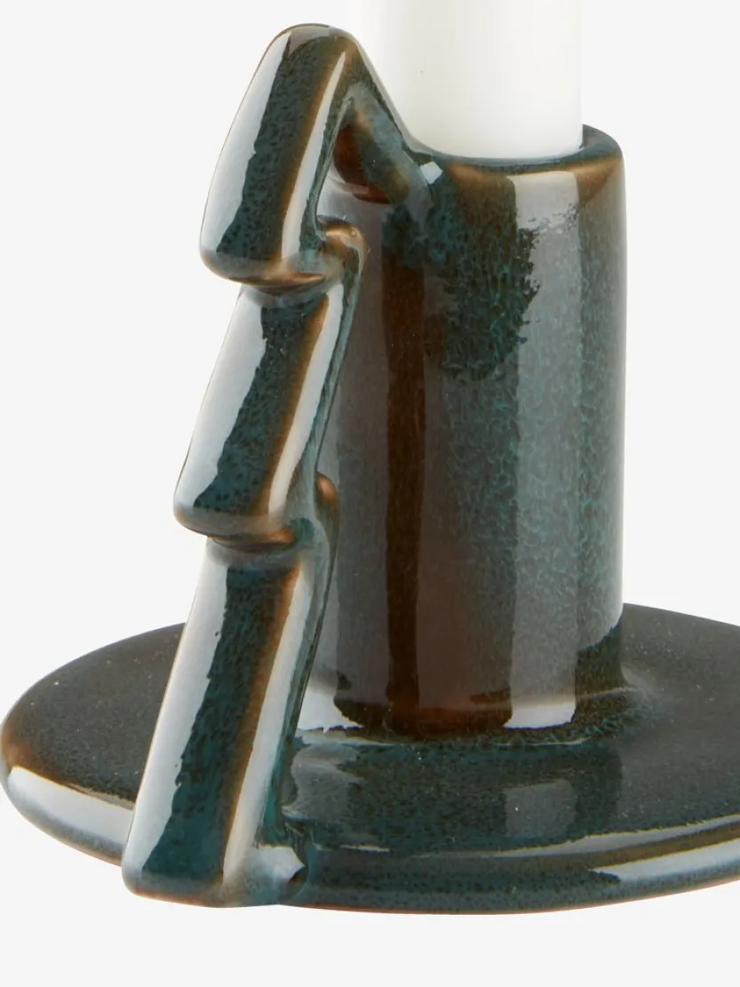 Kandelaar STILBIT B10xL9xH8cm steengoed groen