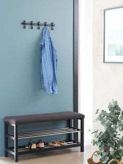 Kapstok GALSTED 5 haken zwart