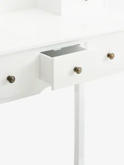 Kaptafel MALLING met spiegel 5 lades wit