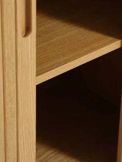 Kast LYNGVIG 90 cm 2 tambour deuren naturel eiken