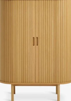 Kast LYNGVIG 90 cm 2 tambour deuren naturel eiken