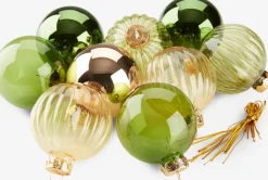 Kerstballen STALL Ø6cm 9 stuks glas