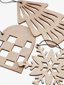 Kerstdecoratie BESTLA 6 stuks naturel