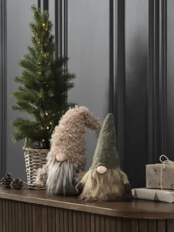 Kerstelf MUMIN B14xL9xH28cm bruin en groen