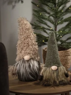 Kerstelf MUMIN B14xL9xH28cm bruin en groen