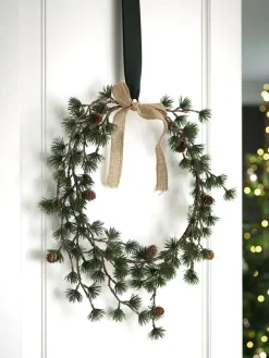 Kerstkrans BELI Ø45xH4cm dennenappels groen