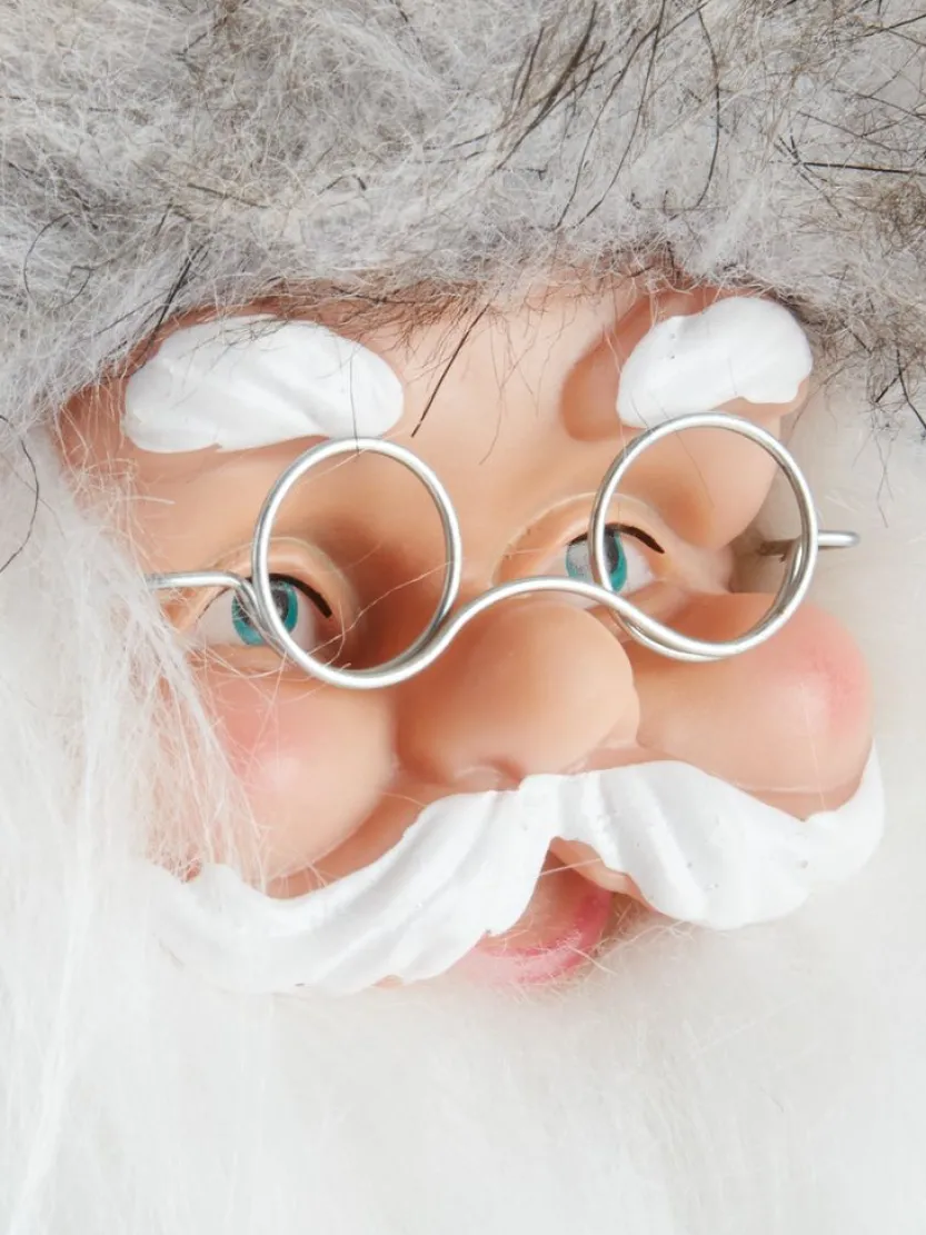 Kerstman KARNEOL B24xL15xH41cm grijs en wit