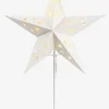 Kerstster GULDTOP Ø43xH66cm wit met LED