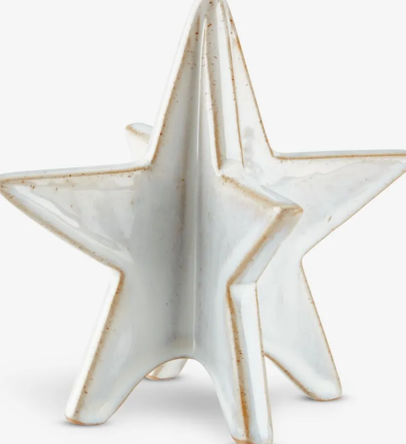 Kerstster RAV B11xL12xH11cm steengoed wit