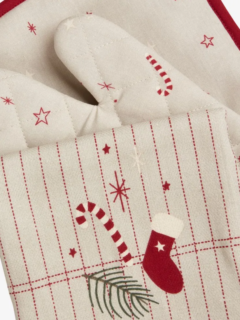 Keukenset IVALDI 3 stuks beige/rood