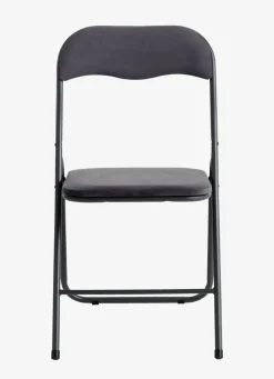 Klapstoel VOEL fluweel donkergrijs