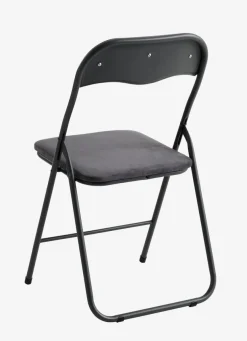 Klapstoel VOEL fluweel donkergrijs