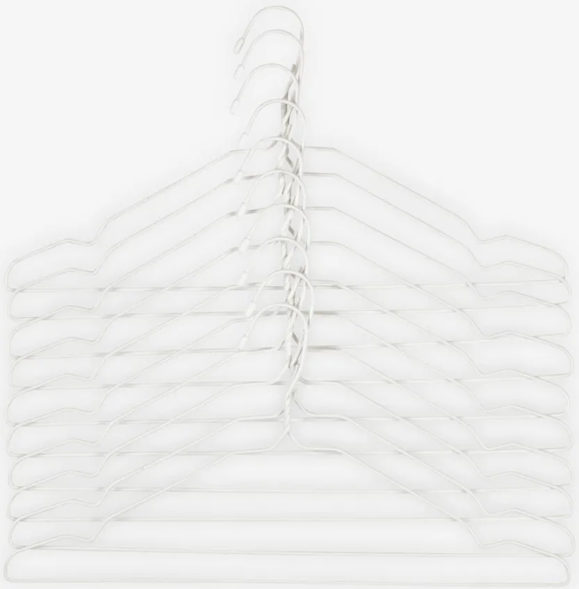Kledinghangers TONNI L43cm 10st/pk wit