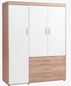 Kledingkast BIRKELSE 150x198 eiken/wit