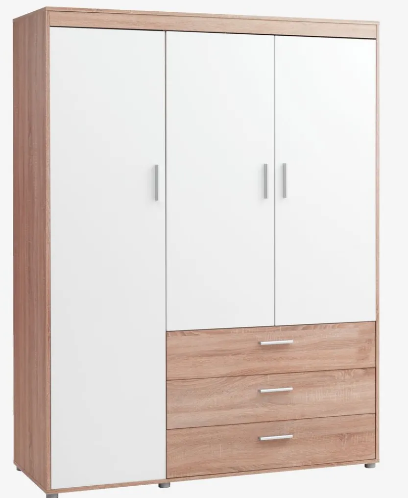 Kledingkast BIRKELSE 150x198 eiken/wit